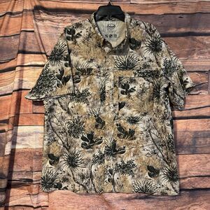 GameGuard Men's XL Cactus Camo Shirt Vented UPF 50+ Fishing Hunting Outdoor